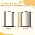 PawHut Pressure Fit Dog Stair Gate [Black]
