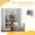 PawHut Pressure Fit Dog Stair Gate [Black]