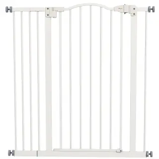 PawHut Pressure Fit Dog Stair Gate [White]