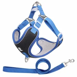 Breathable Pet Harness Adjustable Leash [Black-L]