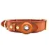 Location Tracker Leather Dog Pet Collar [Black-L]