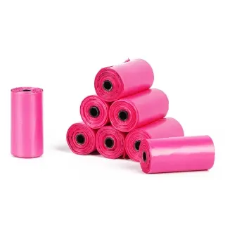 Degradable Poop Picking Up Bags For Dogs [Pink]