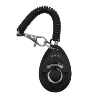 Drop-Shaped Training Clicker Pet Training [Black]