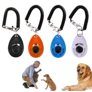 Drop-Shaped Training Clicker Pet Training [Orange]