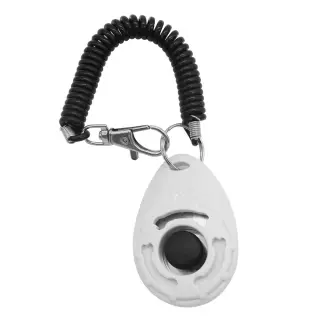 Drop-Shaped Training Clicker Pet Training [White]