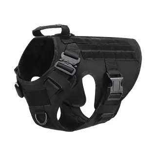 Outdoor Tactical Dog Vest For Large Dogs [Black-L]