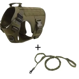 Outdoor Tactical Dog Vest For Large Dogs [Green set-S]