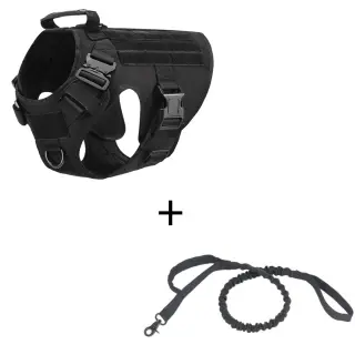 Outdoor Tactical Dog Vest For Large Dogs [Black set-L]