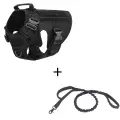 Outdoor Tactical Dog Vest For Large Dogs [Black set-M]