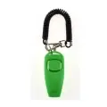 Two-in-one Clicker Dog Training Whistle Yellow Bracelet [Emerald green]