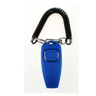 Two-in-one Clicker Dog Training Whistle Yellow Bracelet [Light Blue]