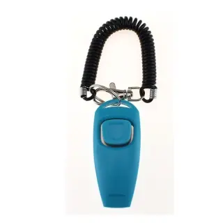 Two-in-one Clicker Dog Training Whistle Yellow Bracelet [Sky Blue]