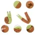 Fleece Interactive Dog Puzzle Snails Toy [Green]