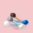 Pet Food Shovel Cat Food Spoon Dog Food Spoon Plastic Shovel [White blue]