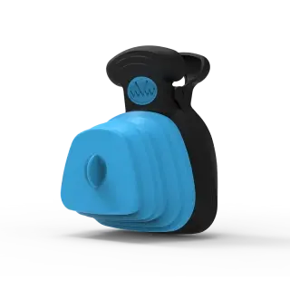 Dog Poop Bag Dispenser Travel Foldable Poop Spoon [Blue-Big]