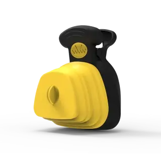 Dog Poop Bag Dispenser Travel Foldable Poop Spoon [Yellow-Small]