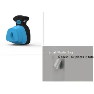 Dog Poop Bag Dispenser Travel Foldable Poop Spoon [Blue set-Small]