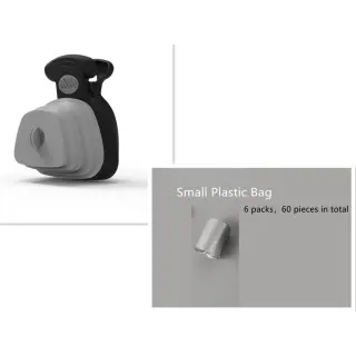 Dog Poop Bag Dispenser Travel Foldable Poop Spoon [Grey set-Small]