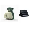 Dog Poop Bag Dispenser Travel Foldable Poop Spoon [Green mustard Set-Small]