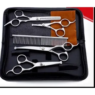 Pet Scissors Pet Scissors Set Household Pet Scissors [Silver white]