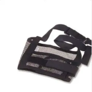 Magic Sticky Pet Nylon Mesh Dog Muzzle Cover [Black-L]