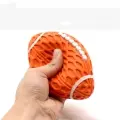 Pet Toy Resistant To Bite And Vocal Rugby Dog [Orange-Small]
