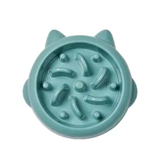 Pet Dog Cat Slow Feeder Bowls [Green]