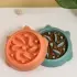 Pet Dog Cat Slow Feeder Bowls [Green]