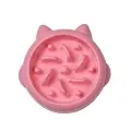 Pet Dog Cat Slow Feeder Bowls [Pink]