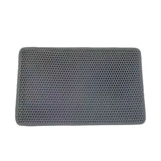 Double Layer EVA Pet Litter Mat [Gray-30x45cm-1PCS]