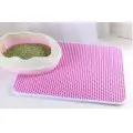 Double Layer EVA Pet Litter Mat [Pink-60X90CM-1PCS]