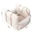 Linen Car Safety Seat Front Dog Bed [Beige-60X50X43cm]