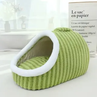 Cat Bed For Indoor Cats Soft Calming [Green-S]