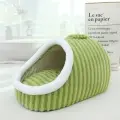 Cat Bed For Indoor Cats Soft Calming [Green-L]