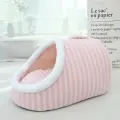 Cat Bed For Indoor Cats Soft Calming [Pink-S]