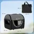 Pawhut Folding Fabric Soft Pet Crate Black [A]