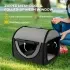 Pawhut Folding Fabric Soft Pet Crate Black [A]