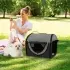 Pawhut Folding Fabric Soft Pet Crate Black [A]