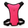 Breathable mesh chest straps Pet car safety chest back [L-Rose Red]