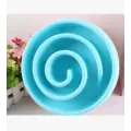 Anti-choke Bowl Plastic Dog Bowl Healthy Feeder [Blue-B]