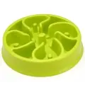 Anti-choke Bowl Plastic Dog Bowl Healthy Feeder [Green-C]