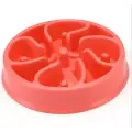 Anti-choke Bowl Plastic Dog Bowl Healthy Feeder [Pink-C]
