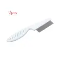 Dog Cat Going To Flea Comb [White 2pcs-18cmx4.5cm]