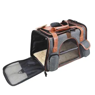 Dog Carrier Travel Car Seat Pet Carriers [Dark Grey]