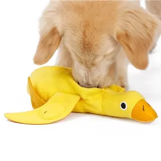 Sounding plush toys for dogs [Yellow]