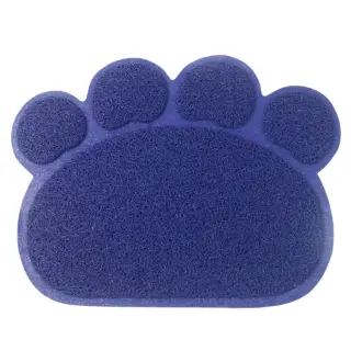 Claw-shaped cat litter mat [Dark blue-30x40cm]