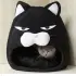 Cat House Bed Mat Sleeping Nest Pet Bed [Black-M]