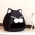 Cat House Bed Mat Sleeping Nest Pet Bed [Black-S]