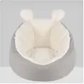 Pet Dog Bed Warming Soft Sleeping Bag Cushion [Grey-M]