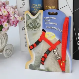 Cat towing pet belt [Red-S]